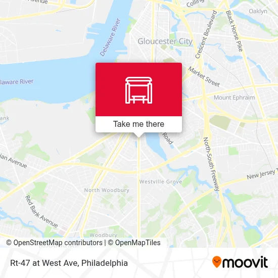 Rt-47 at West Ave map