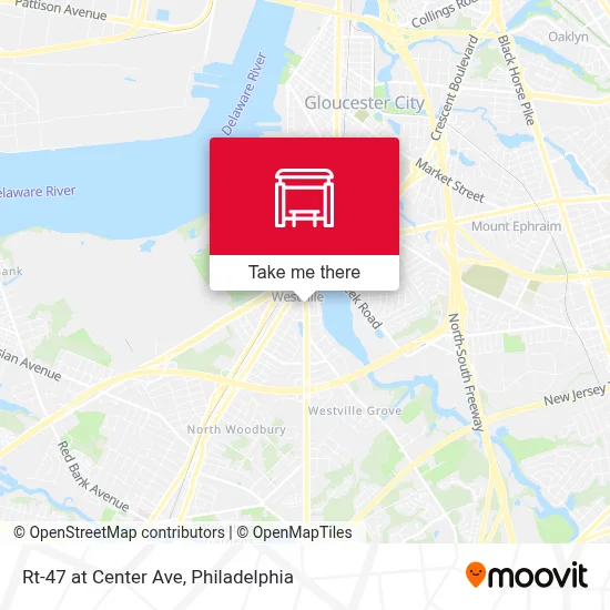 Rt-47 at Center Ave map