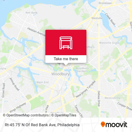 Rt-45 75' N Of Red Bank Ave map