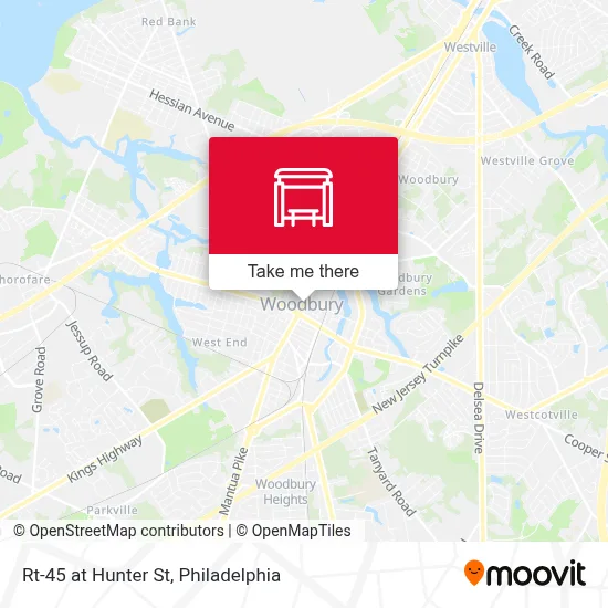 Mapa de Rt-45 at Hunter St