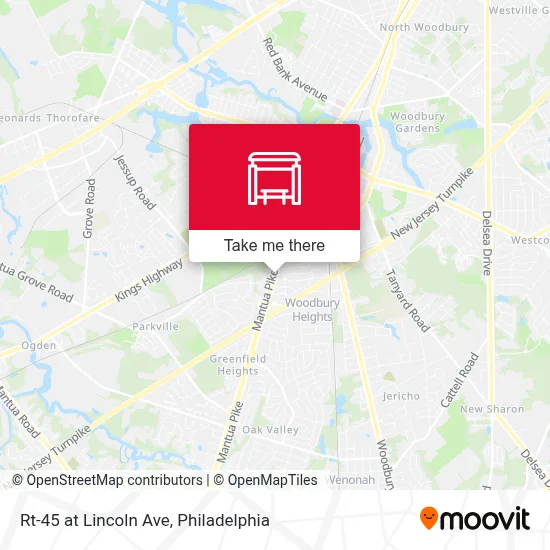 Rt-45 at Lincoln Ave map