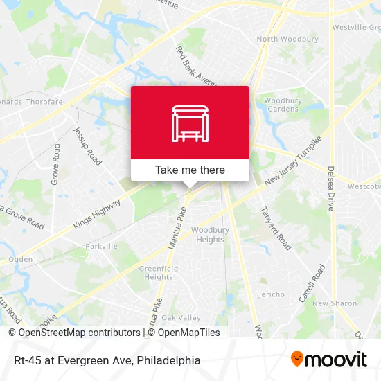 Rt-45 at Evergreen Ave map