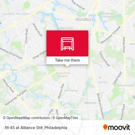 Rt-45 at Alliance St# map