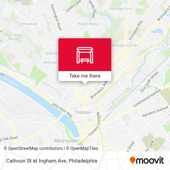 Calhoun St at Ingham Ave map