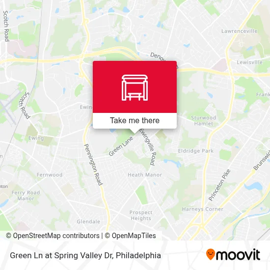 Green Ln at Spring Valley Dr map