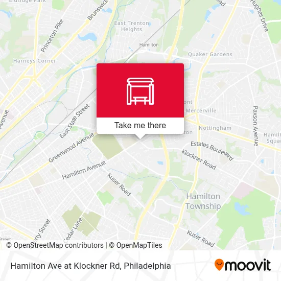 Hamilton Ave at Klockner Rd map