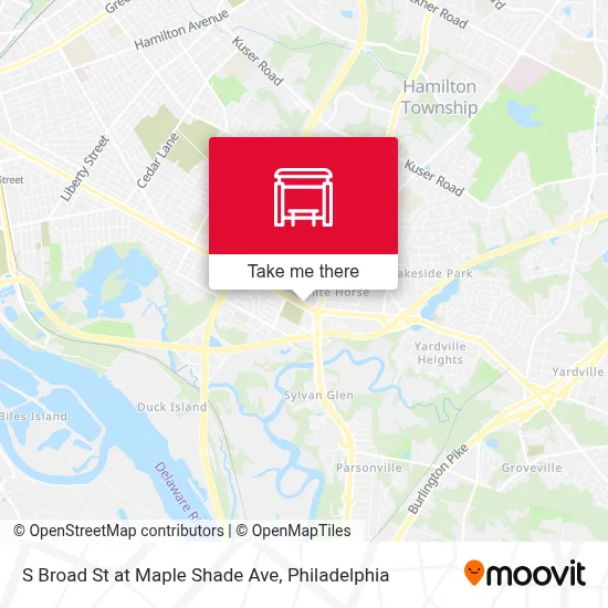 S Broad St at Maple Shade Ave map