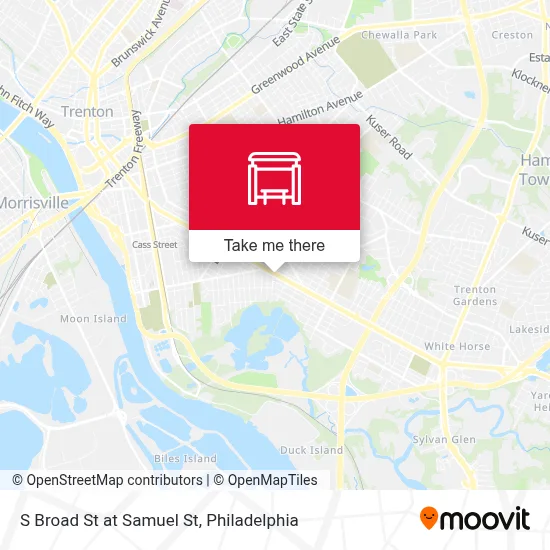 S Broad St at Samuel St map