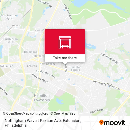 Nottingham Way at Paxson Ave. Extension map