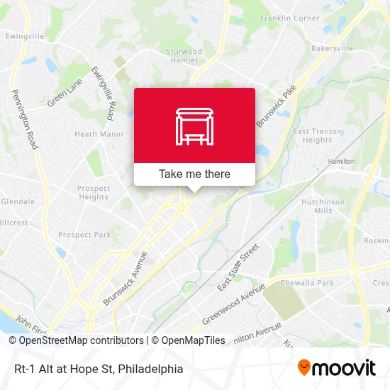 Mapa de Rt-1 Alt at Hope St