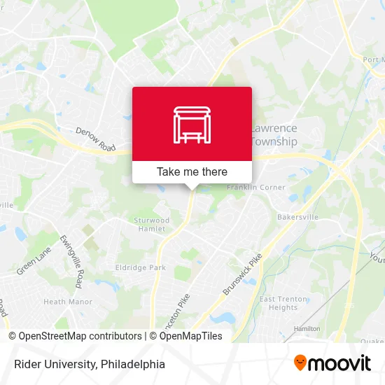 Rider University map