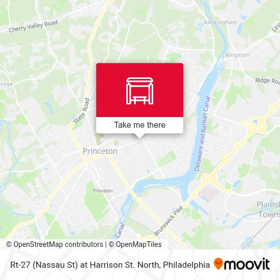 Rt-27 (Nassau St) at Harrison St. North map