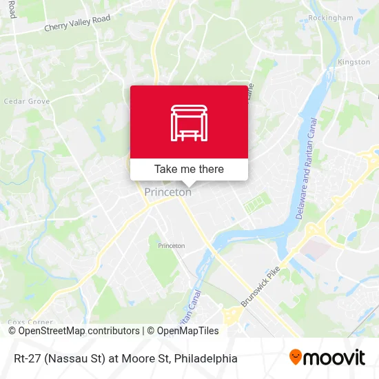 Rt-27 (Nassau St) at Moore St map