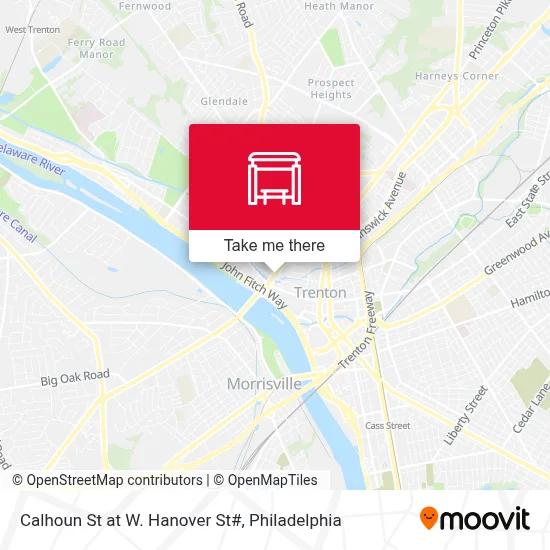 Calhoun St at W. Hanover St# map