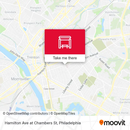 Hamilton Ave at Chambers St map