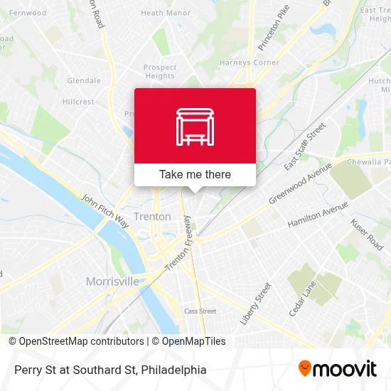 Perry St at Southard St map