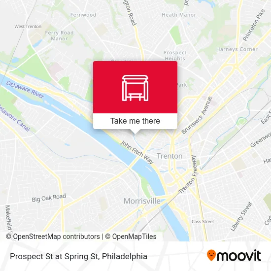 Prospect St at Spring St map