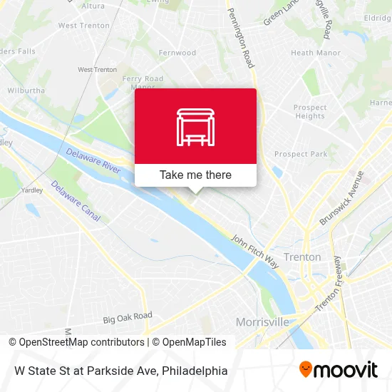 W State St at Parkside Ave map