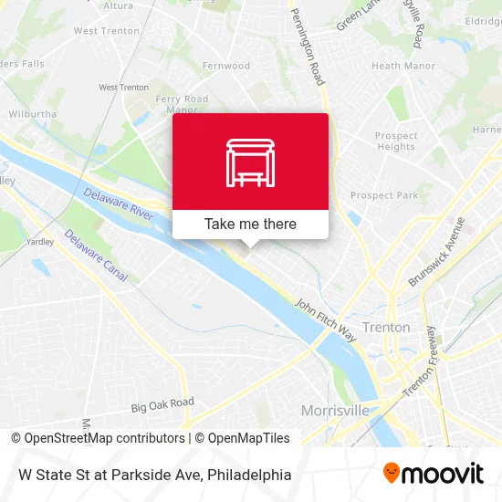 W State St at Parkside Ave map