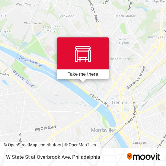 W State St at Overbrook Ave map