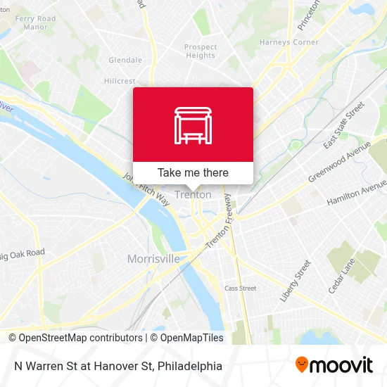 N Warren St at Hanover St map