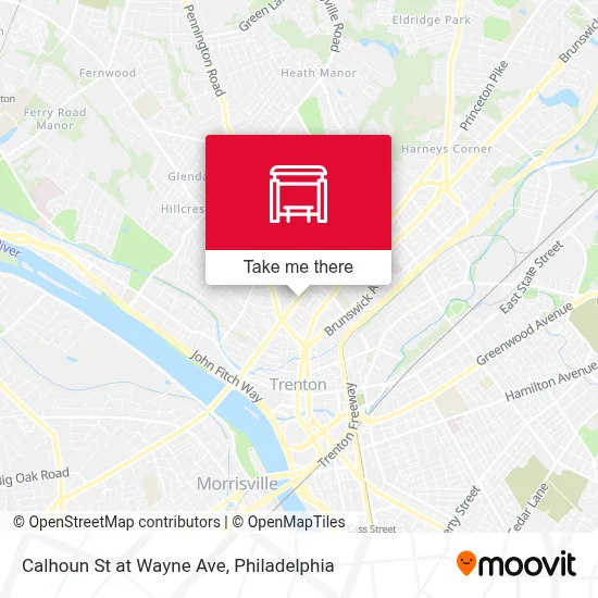 Calhoun St at Wayne Ave map