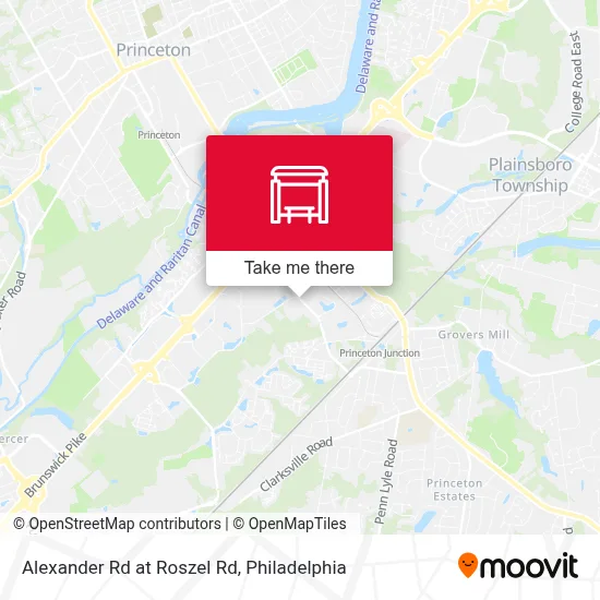 Alexander Rd at Roszel Rd map