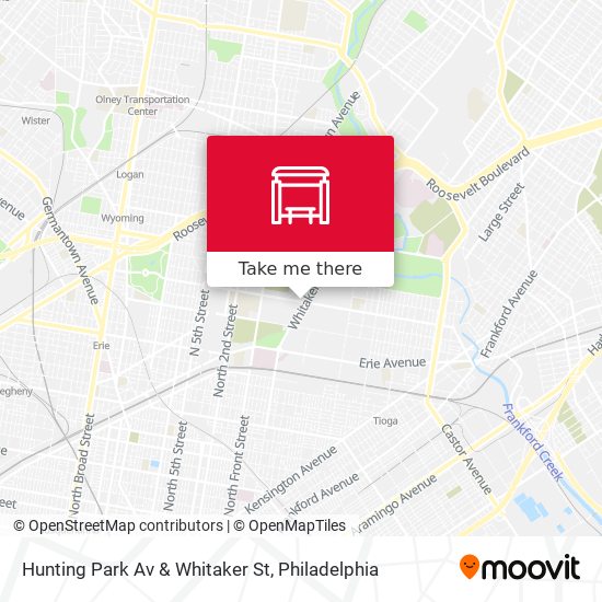 Hunting Park Av & Whitaker St map