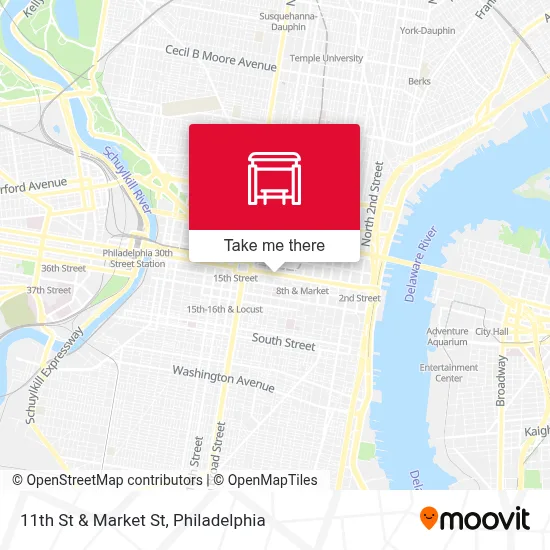 11th St & Market St map