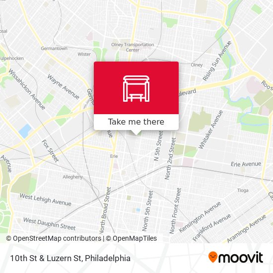 Mapa de 10th St & Luzern St