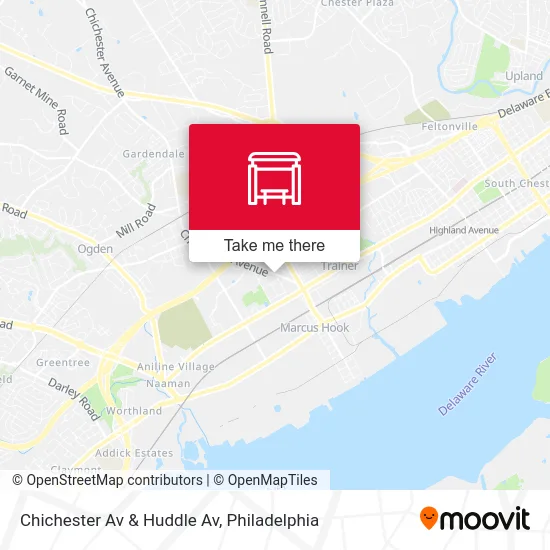 Chichester Av & Huddle Av map