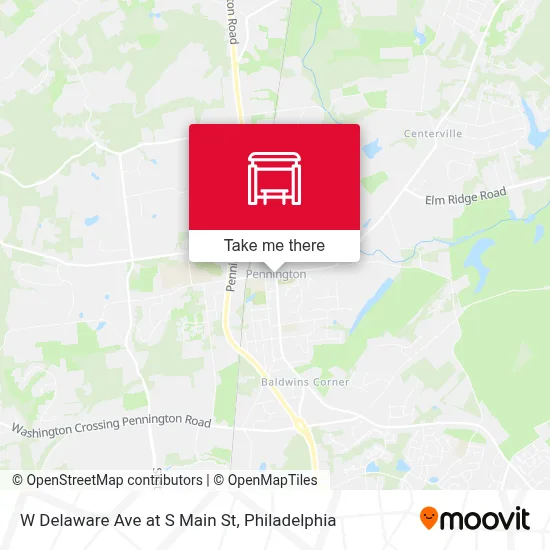 W Delaware Ave at S Main St map