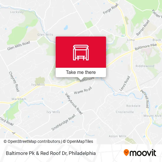 Baltimore Pk & Red Roof Dr map
