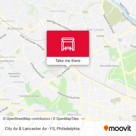 City Av & Lancaster Av - FS map