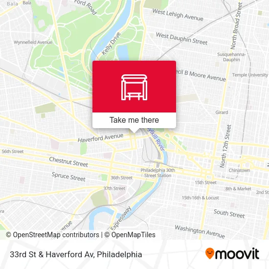33rd St & Haverford Av map