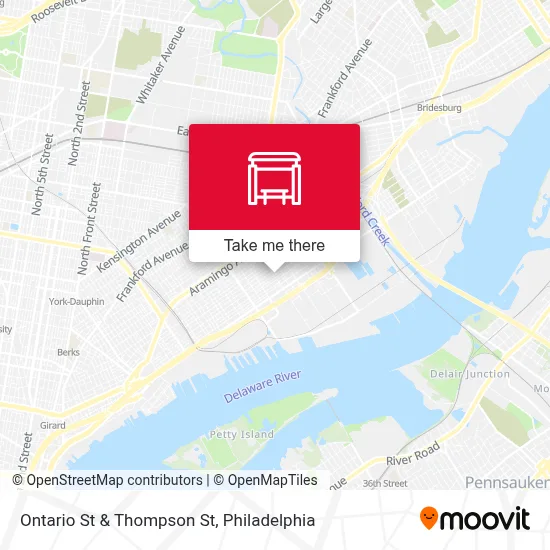 Ontario St & Thompson St map