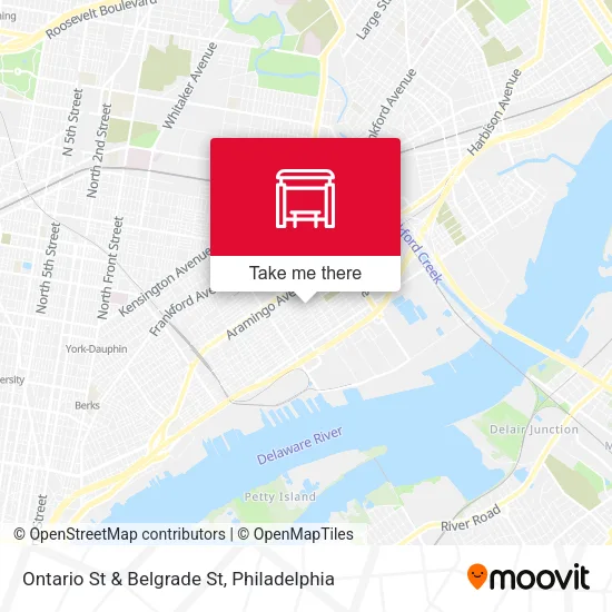 Ontario St & Belgrade St map