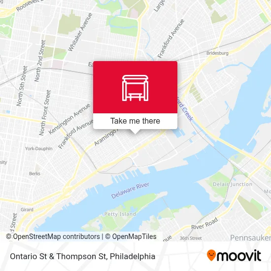Ontario St & Thompson St map
