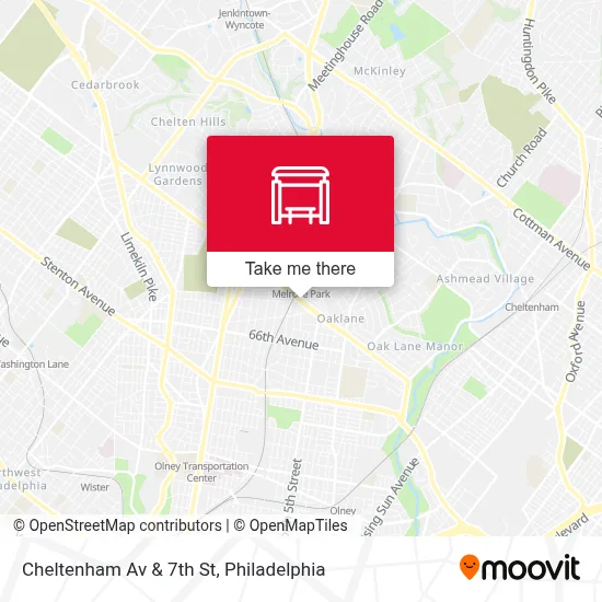 Cheltenham Av & 7th St map