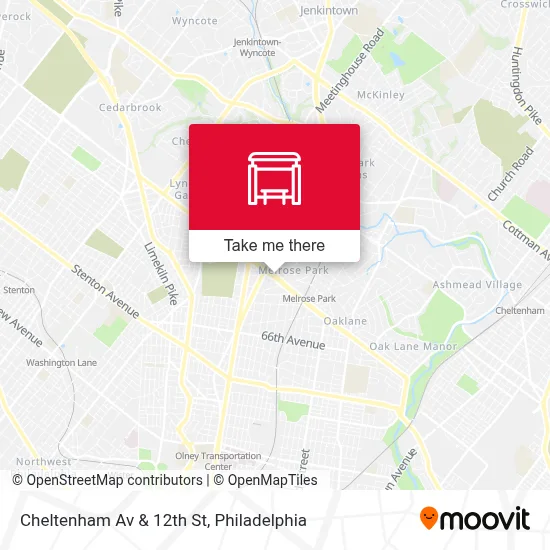 Cheltenham Av & 12th St map