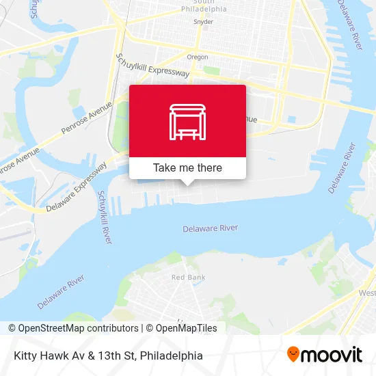 Kitty Hawk Av & 13th St map