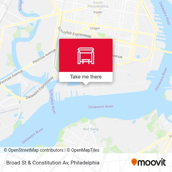 Broad St & Constitution Av map