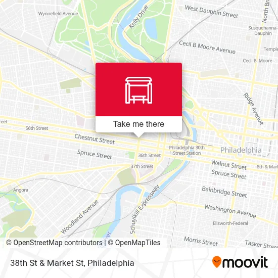 38th St & Market St map