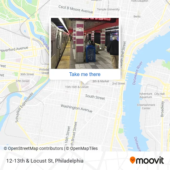 12-13th & Locust St map