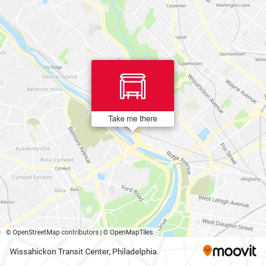 Mapa de Wissahickon Transit Center