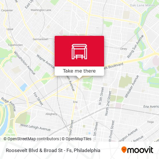 Mapa de Roosevelt Blvd & Broad St - Fs