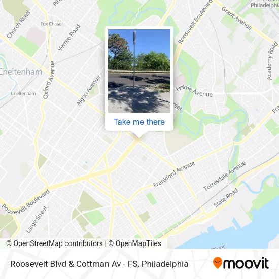 Mapa de Roosevelt Blvd & Cottman Av - FS