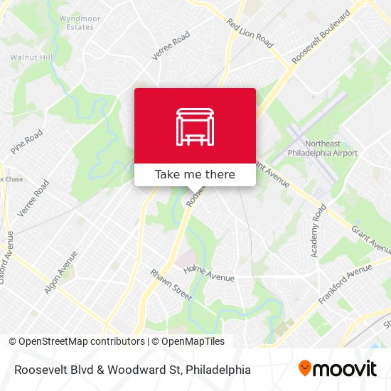 Mapa de Roosevelt Blvd & Woodward St