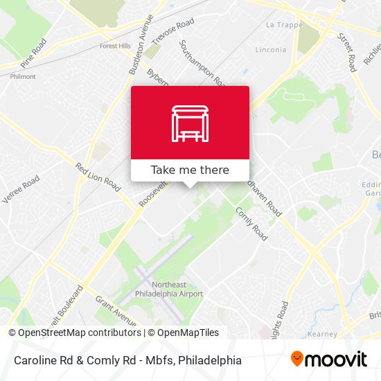 Mapa de Caroline Rd & Comly Rd - Mbfs