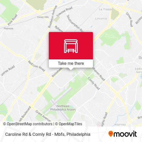 Caroline Rd & Comly Rd - Mbfs map